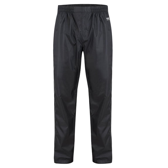 Mac in a Sac - Origin II - Packable Waterproof Full Zip Overtrousers for Men & Women - Lightweight and Breathable Rain Trousers That Packs into its own Bag - Black - M