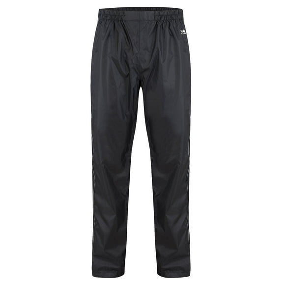 Mac in a Sac - Origin II - Packable Waterproof Full Zip Overtrousers for Men & Women - Lightweight and Breathable Rain Trousers That Packs into its own Bag - Black - M