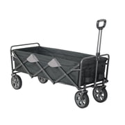 MACSPORTS Extended Folding Outdoor Utility Wagon, Black