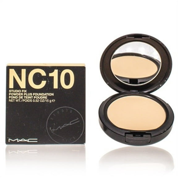 MAC COSMETICS STUDIO FOUNDATION 0.52 OZ NC10 MAC COSMETICS/STUDIO FIX POWDER PLUS FOUNDATION (NC10) 0.52 OZ (15 ML) VRY FAIR BEIGE W/NTRL GOLD UND FOR LIGHT SKIN (NC)
