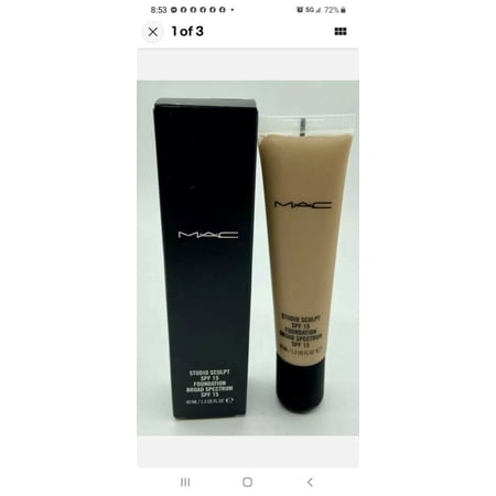 Mac Studio Sculpt SPF 15 Foundation Broad Spectrum SPF 15 'NC37' 40ml New In Box