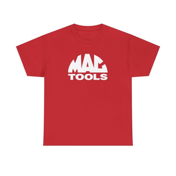 Mac Tools Unisex White Logo Pro Automotive Merch T Shirt Heavy Cotton Tee - Red / M