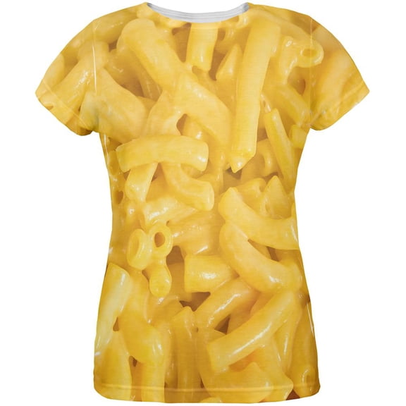 Mac and Cheese All Over Womens T Shirt Multi MD
