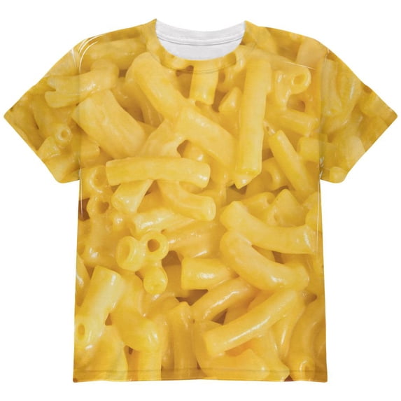 Mac and Cheese All Over Youth T Shirt Multi YXL