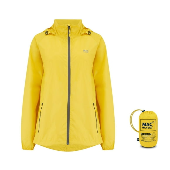 Mac in a Sac - Origin II - Waterproof Packable Jacket for Men & Women - Yellow - XXS