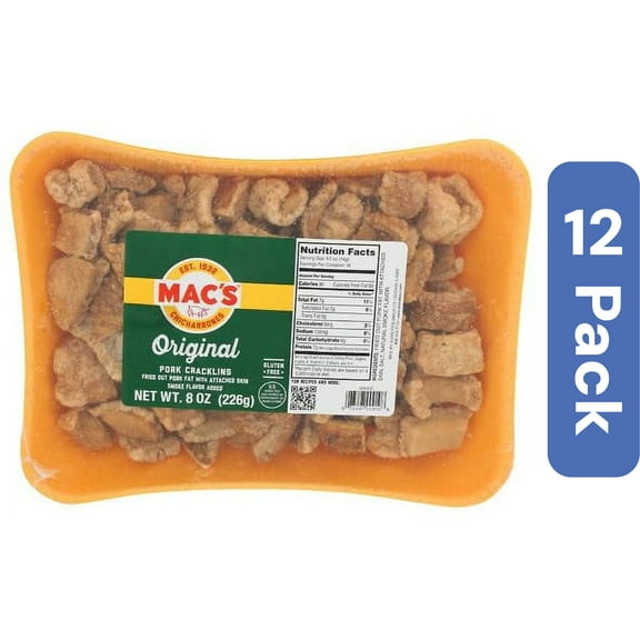 Mac's Original Pork Skin Tray 8 oz (Pack Of 12)