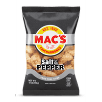 Mac's Salt & Pepper Fried Pork Skins, 4 oz Bag