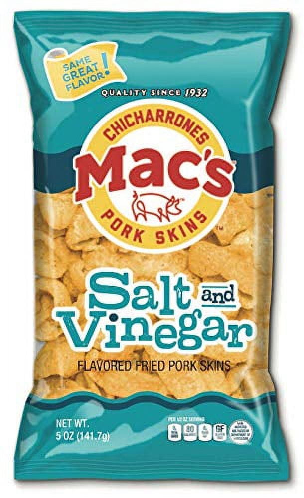 Mac's Salt & Vinegar Pork Skins Low Carb, Keto Friendly Snack