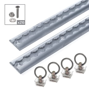 Mac's Tie-Downs 6' VersaTie Surface-Mounted Track Kit with Wide Contour Edge (Series 3)