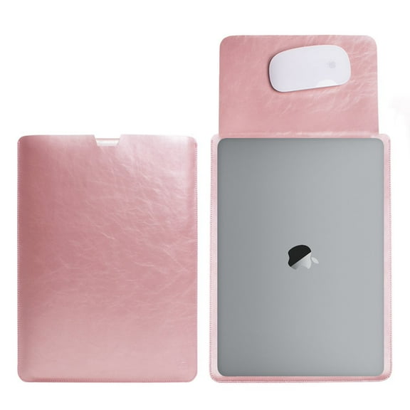 MacBook 12 inch with Retina Display Protective Soft Sleek Sleeve Cover Carrying Bag with Exterior Mouse Pad (Rose Gold)