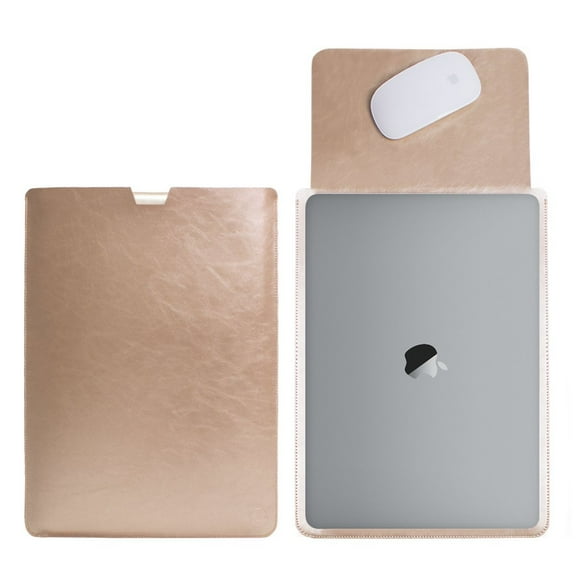 MacBook 13 inch with Retina Display Protective Soft Sleek Sleeve Cover Carrying Bag with Exterior Mouse Pad (Gold)