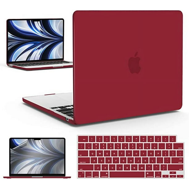 MacBook Air 13.6 Inch Case A2681 M2 Chip Hard Shell Cover with Keyboard Cover Film compatible for MacBook Air 13 M2 Red Walmart Business Supplies