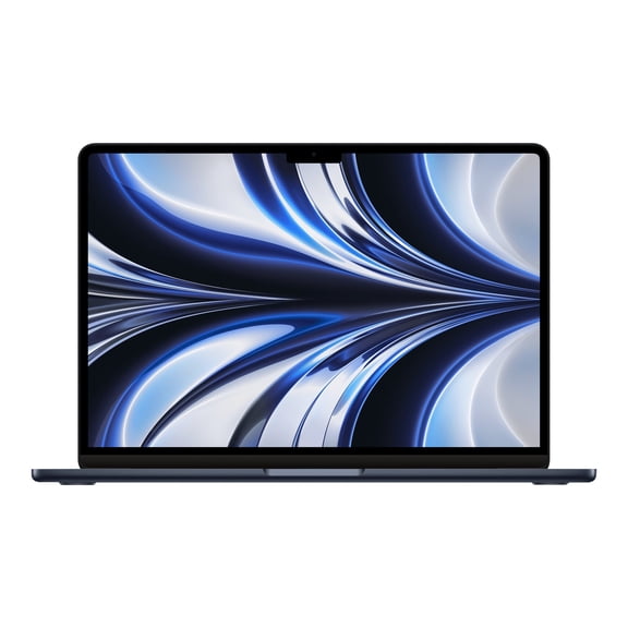 MacBook Air 13.6" with Liquid Retina Display, M2 Chip with 8-Core CPU and 10-Core GPU, 8GB Memory, 512GB SSD, Midnight, Mid 2022