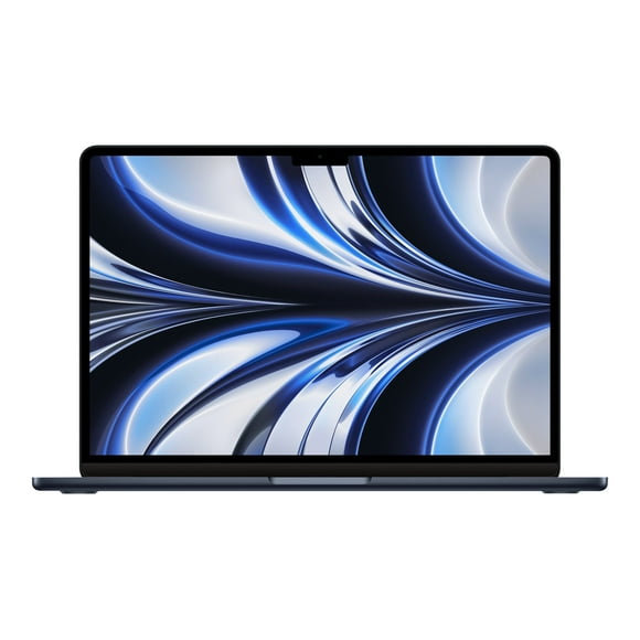 MacBook Air 13.6" with Liquid Retina Display, M2 Chip with 8-Core CPU and 10-Core GPU, 8GB Memory, 512GB SSD, Midnight, Mid 2022
