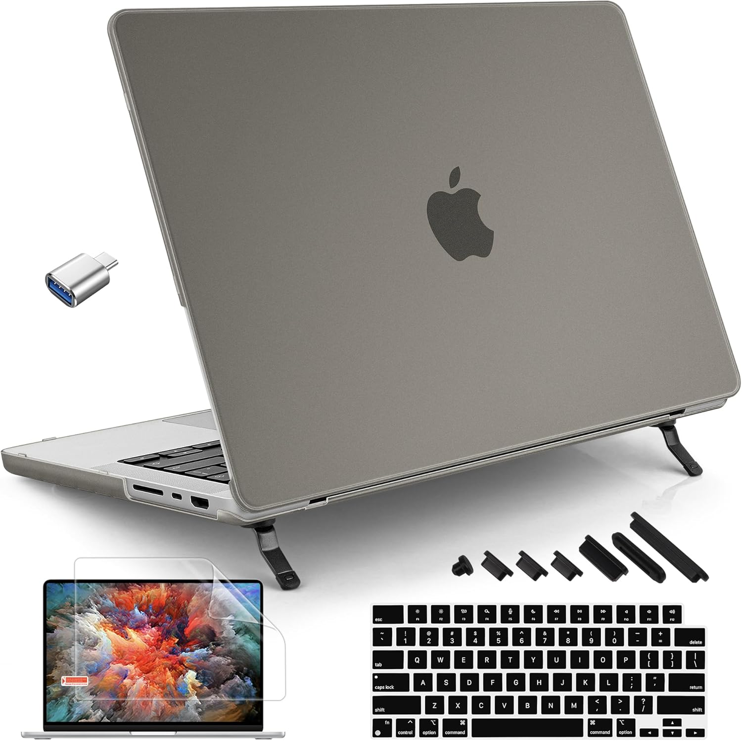 Se7enline Hard Shell Case For MacBook Air 13-inch (2018-2023 Models A1932/A2337/A2179) - Crystal Black