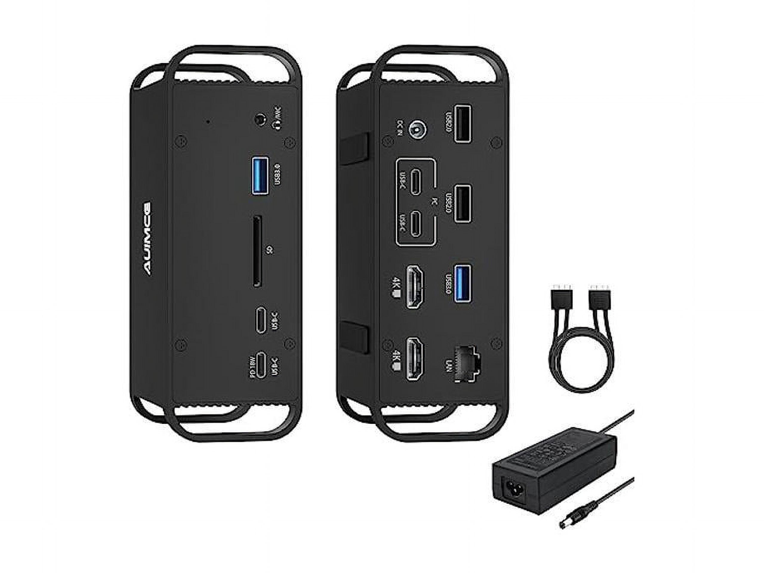 MacBook Pro Docking Station Dual Monitor with 2 HDMI 4K Display,14 in 2 USB C Dock,100 AC Power
