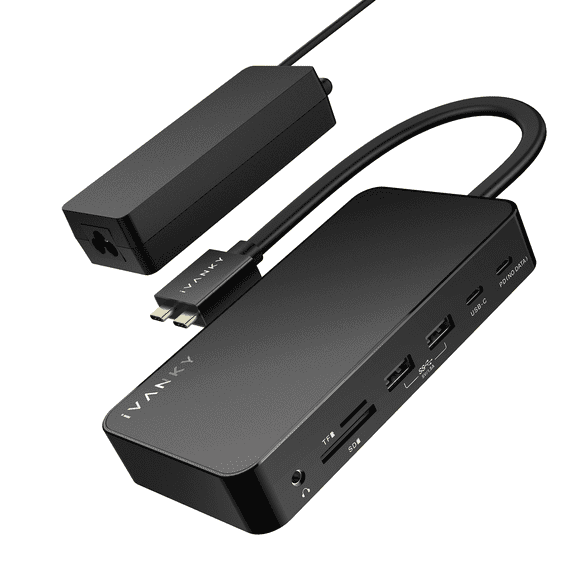 MacBook Pro Docking Station With 100W Power Adapter 12-in-2 Dual 4K Powered USB C Dock