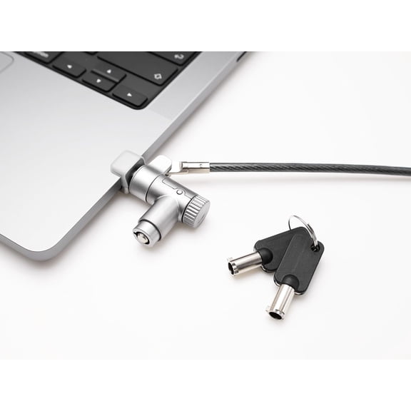 MacBook Pro Security Lock Key Type, 6ft Steel Cable, Vent-Insert Design for 14/16 inch Models, Space Gray