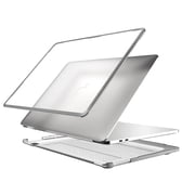 MacCase Hard-Shell/ Soft Edge Laptop Case for MacBook Pro 14.2 in, Clear, 2-Piece (A3434, A3112/A3401, A2918/A2992, A2779, A2442)