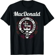 MacDonald Clan Scottish Name Coat Of Arms Tartan T-Shirt