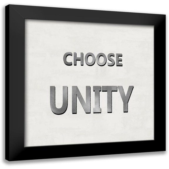 MacDowell, Jamie 12x12 Black Modern Framed Museum Art Print Titled - Choose Unity