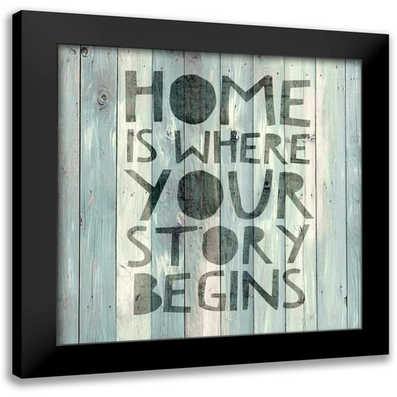 MacDowell, Jamie 12x12 Black Modern Framed Museum Art Print Titled - Home is Where …