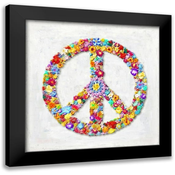 MacDowell, Jamie 12x12 Black Modern Framed Museum Art Print Titled - Peace Sign
