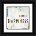 thumbnail image 1 of MacDowell, Jamie 12x12 Black Ornate Wood Framed with Double Matting Museum Art Print Titled - Choose Happiness In Color, 1 of 4