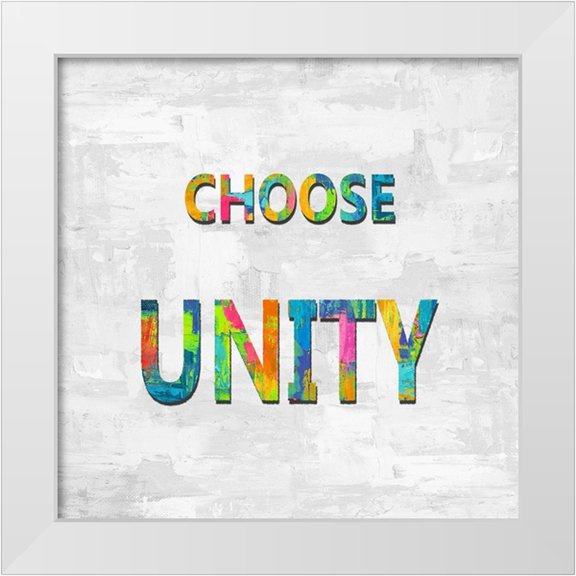 MacDowell, Jamie 12x12 White Modern Wood Framed Museum Art Print Titled - Choose Unity in Color