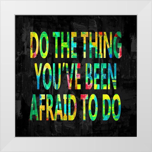 MacDowell, Jamie 12x12 White Modern Wood Framed Museum Art Print Titled - Do the Thing in Color