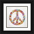 thumbnail image 1 of MacDowell, Jamie 15x15 Black Ornate Wood Framed with Double Matting Museum Art Print Titled - Peace Sign, 1 of 4