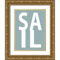 thumbnail image 1 of MacDowell, Jamie 19x24 Gold Ornate Wood Framed with Double Matting Museum Art Print Titled - Sail Aqua, 1 of 4