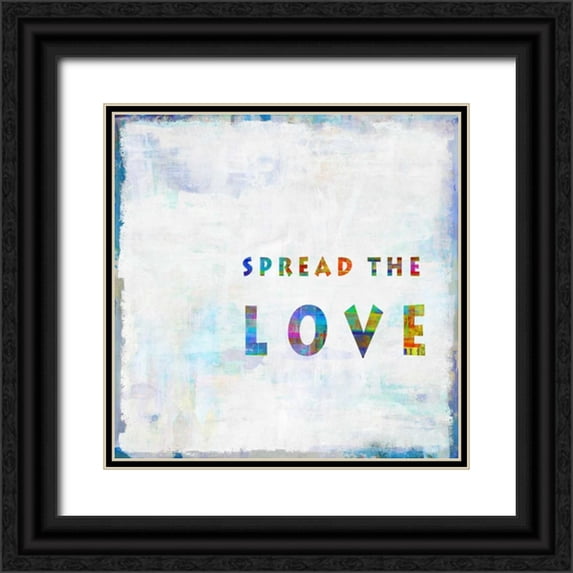 MacDowell, Jamie 20x20 Black Ornate Wood Framed with Double Matting Museum Art Print Titled - Spread The Love In Color