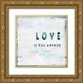 thumbnail image 1 of MacDowell, Jamie 20x20 Gold Ornate Wood Framed with Double Matting Museum Art Print Titled - Love Is The Answer In Color, 1 of 4
