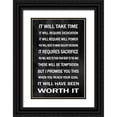 thumbnail image 1 of MacDowell, Jamie 23x32 Black Ornate Wood Framed with Double Matting Museum Art Print Titled - Worth It on Black, 1 of 4