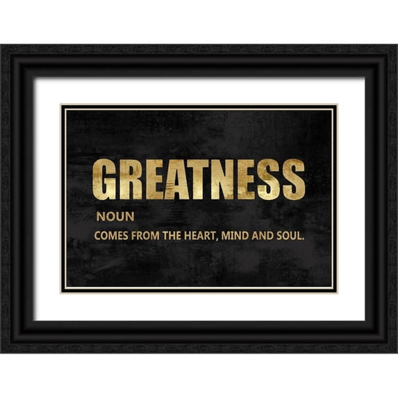 MacDowell, Jamie 24x17 Black Ornate Wood Framed with Double Matting Museum Art Print Titled - Greatness in Gold