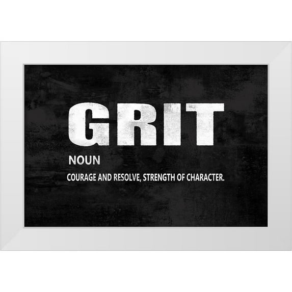 MacDowell, Jamie 32x23 White Modern Wood Framed Museum Art Print Titled - Grit on Black