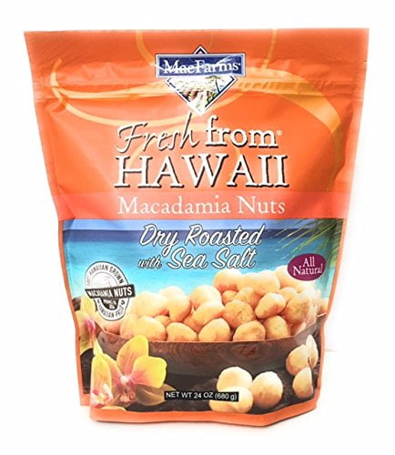 MacFarms Fresh from Hawaii Macadamia Nuts, Dry Roasted with Sea Salt, 24 oz (680 g)