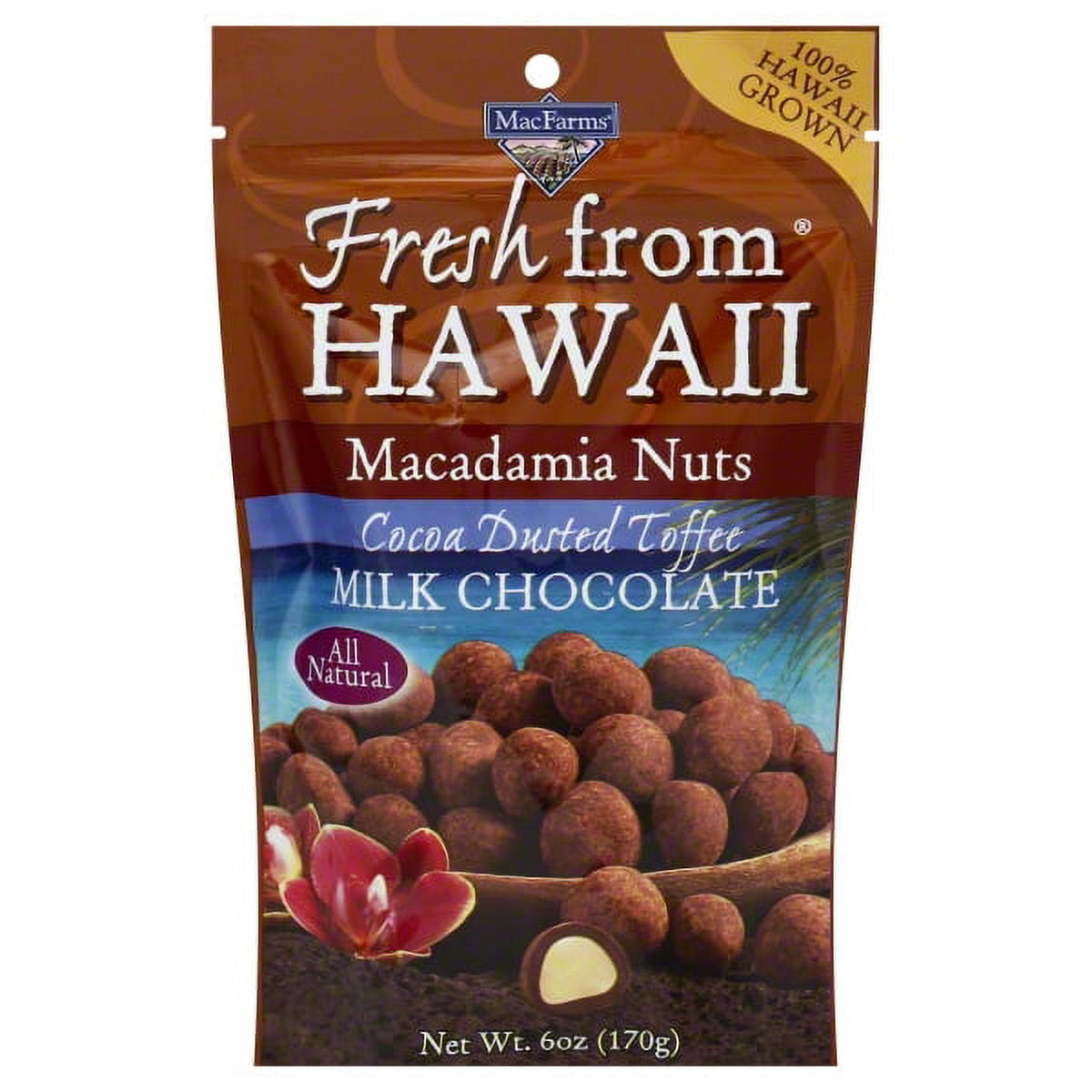 MacFarms Fresh from Hawaii Milk Chocolate Toffee Macadamia Nuts, 6 Oz