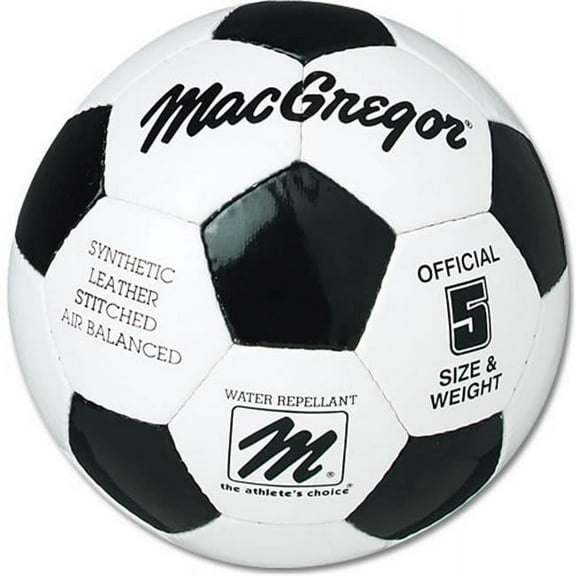 MacGregor Classic Soccer Ball, Size 3, Black and White