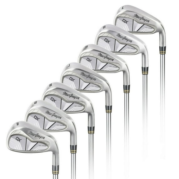 MacGregor DX Carbon Steel Golf Irons Set, 4-PW, Graphite, Stiff Flex, Men's Right Hand