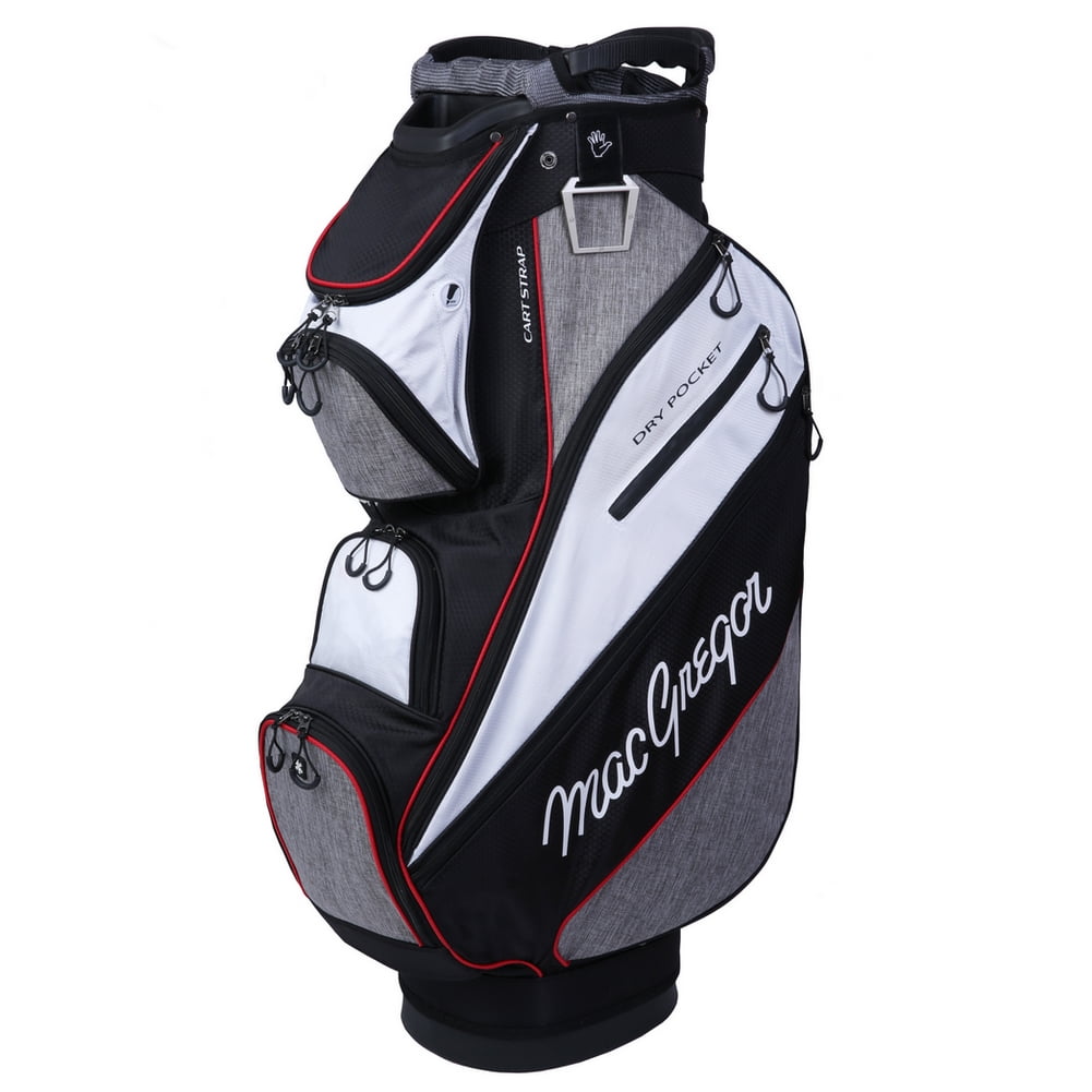 MacGregor Golf DX 14 Way Divider Cart Bag, Black/Grey/White/Red, 14 Pockets, 8.5 lbs