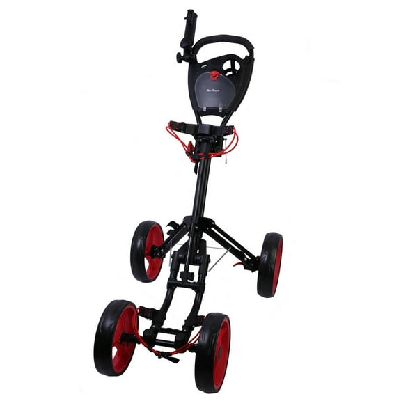 MacGregor Golf Deluxe VIP 4 Wheel Golf Cart-Black/Red