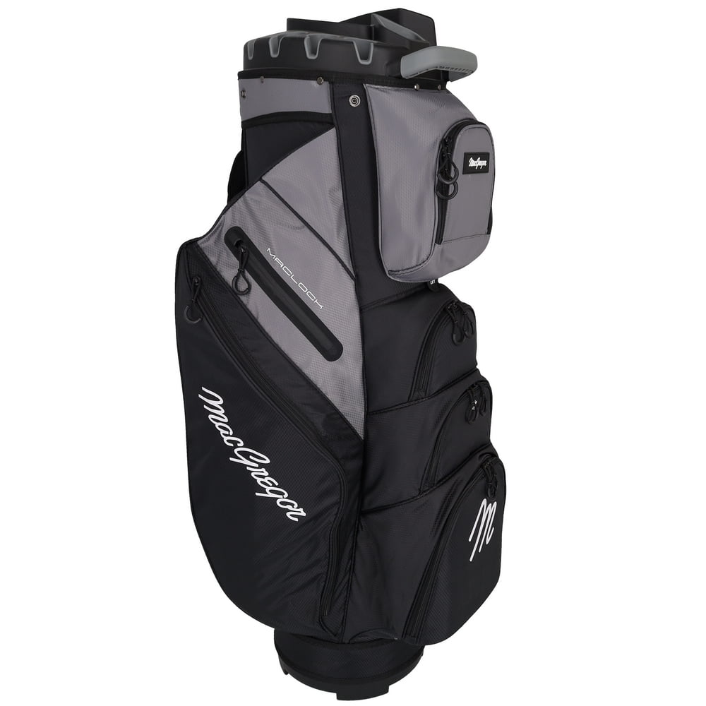 MacGregor Golf MACLOCK Ultimate Divider System Cart Bag, Black/Grey