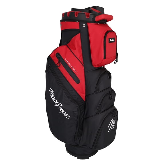 MacGregor Golf MACLOCK Ultimate Divider System Cart Bag, Black/Red