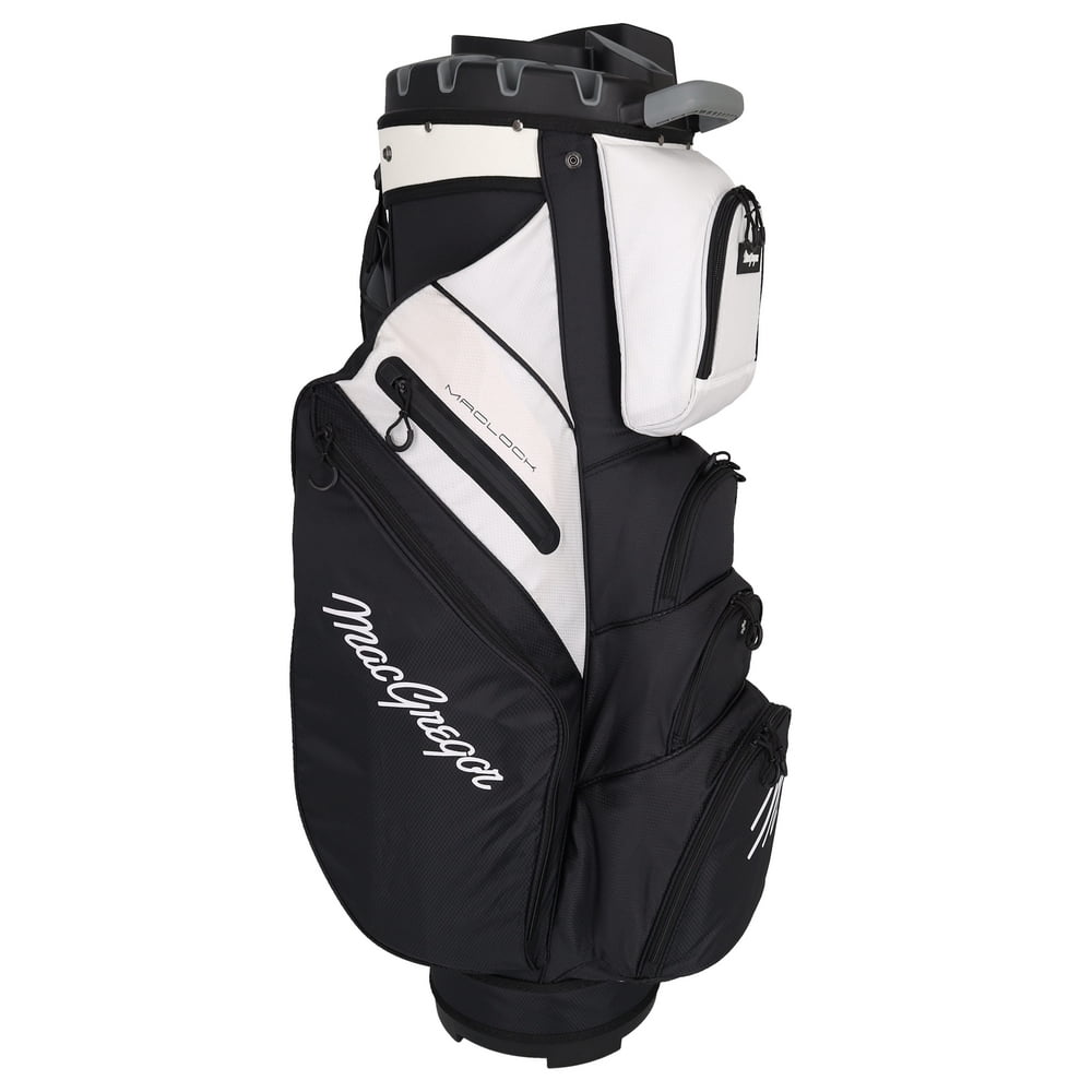 MacGregor Golf MACLOCK Ultimate Divider System Cart Bag, Black/White