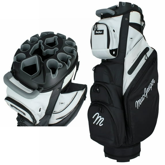MacGregor Golf MACLOCK Ultimate Divider System Cart Bag, Black/White
