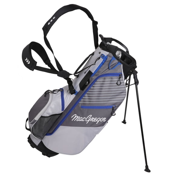 MacGregor Golf VIP 14 Divider Stand Carry Bag with Full Length Dividers, Grey/Blue
