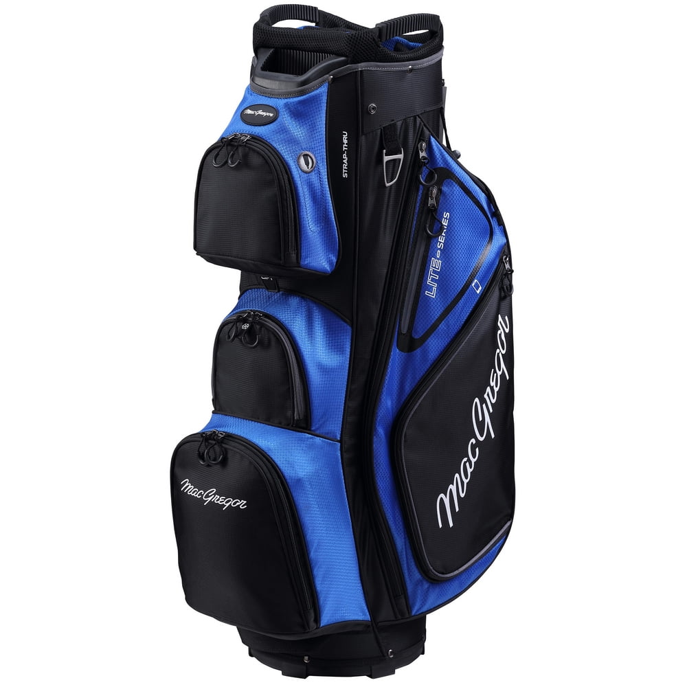 MacGregor Golf VIP Deluxe 14-Way Cart Golf Club Bag, 9.5 In. Top Black and Blue