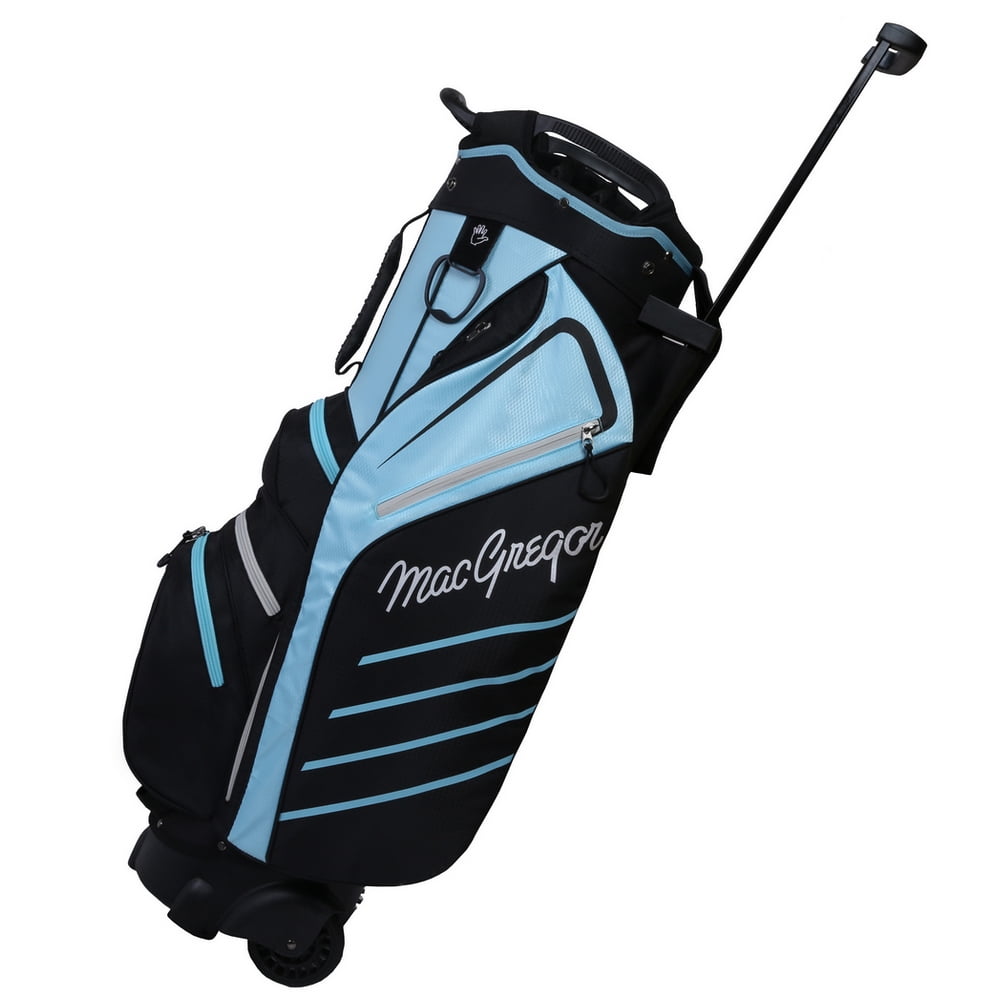 MacGregor 14-Way Divider Golf VIP Ladies Cart Bag, Black/Teal, 10 lbs